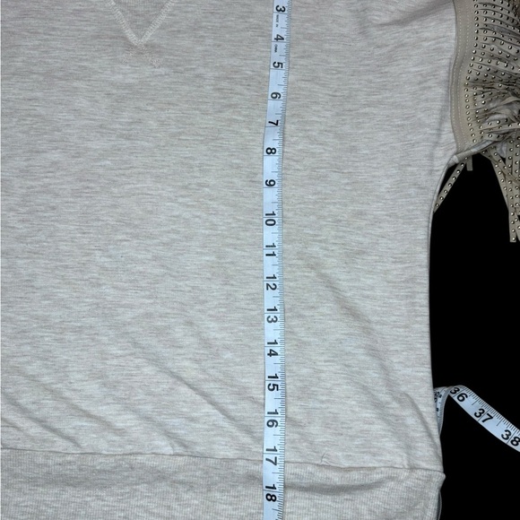 Honey & Sparkle fringe sleeve Sweatshirt k240 - Picture 5 of 6